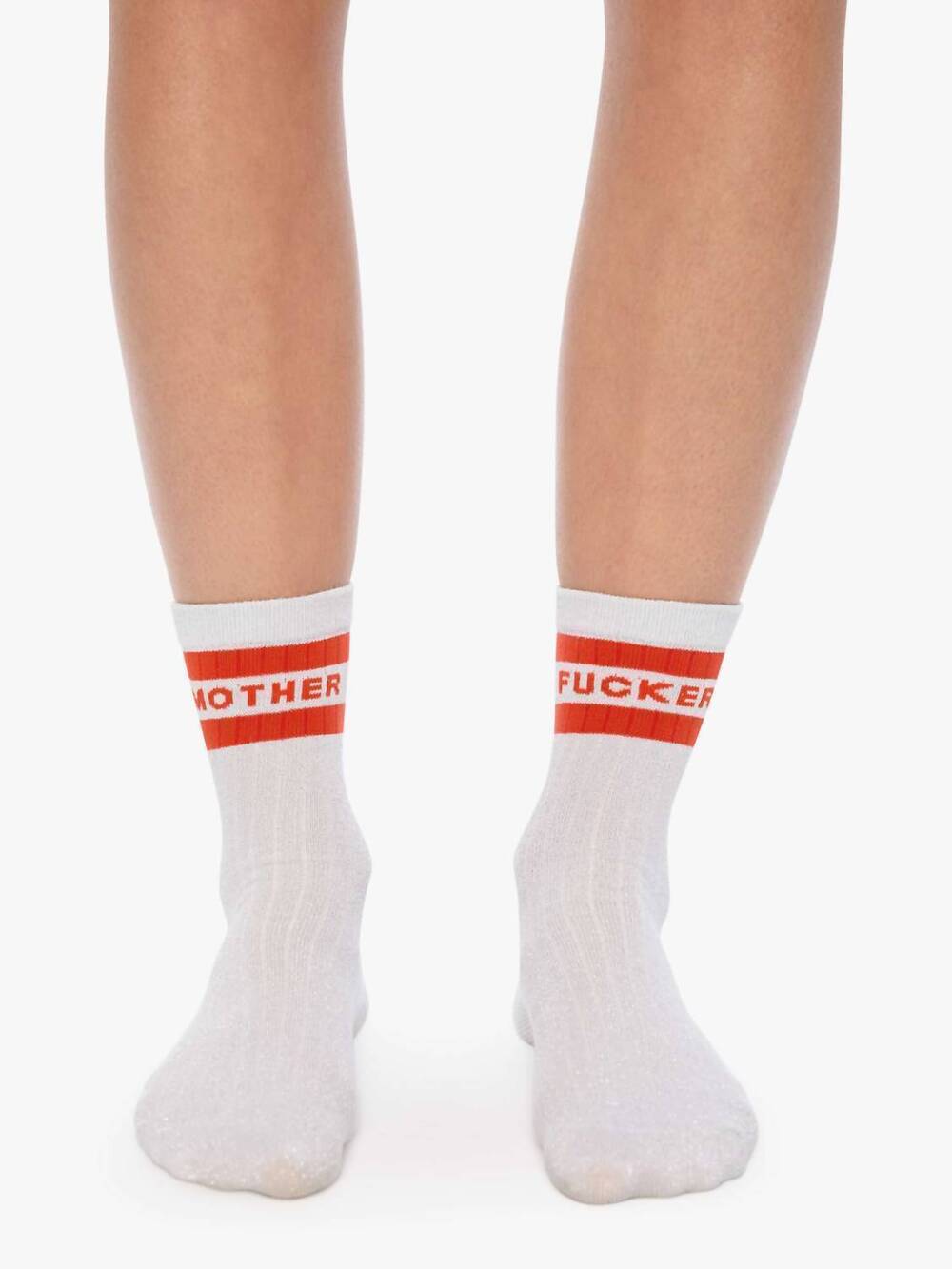 NEW MOTHER women's the half-step star dust socks in silver